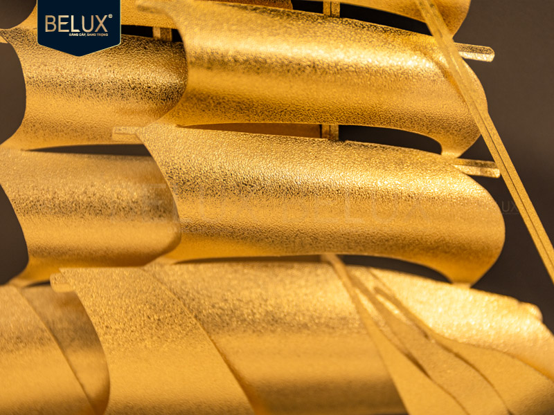 Tranh Thuyền Dát Vàng 24k 58x36cm